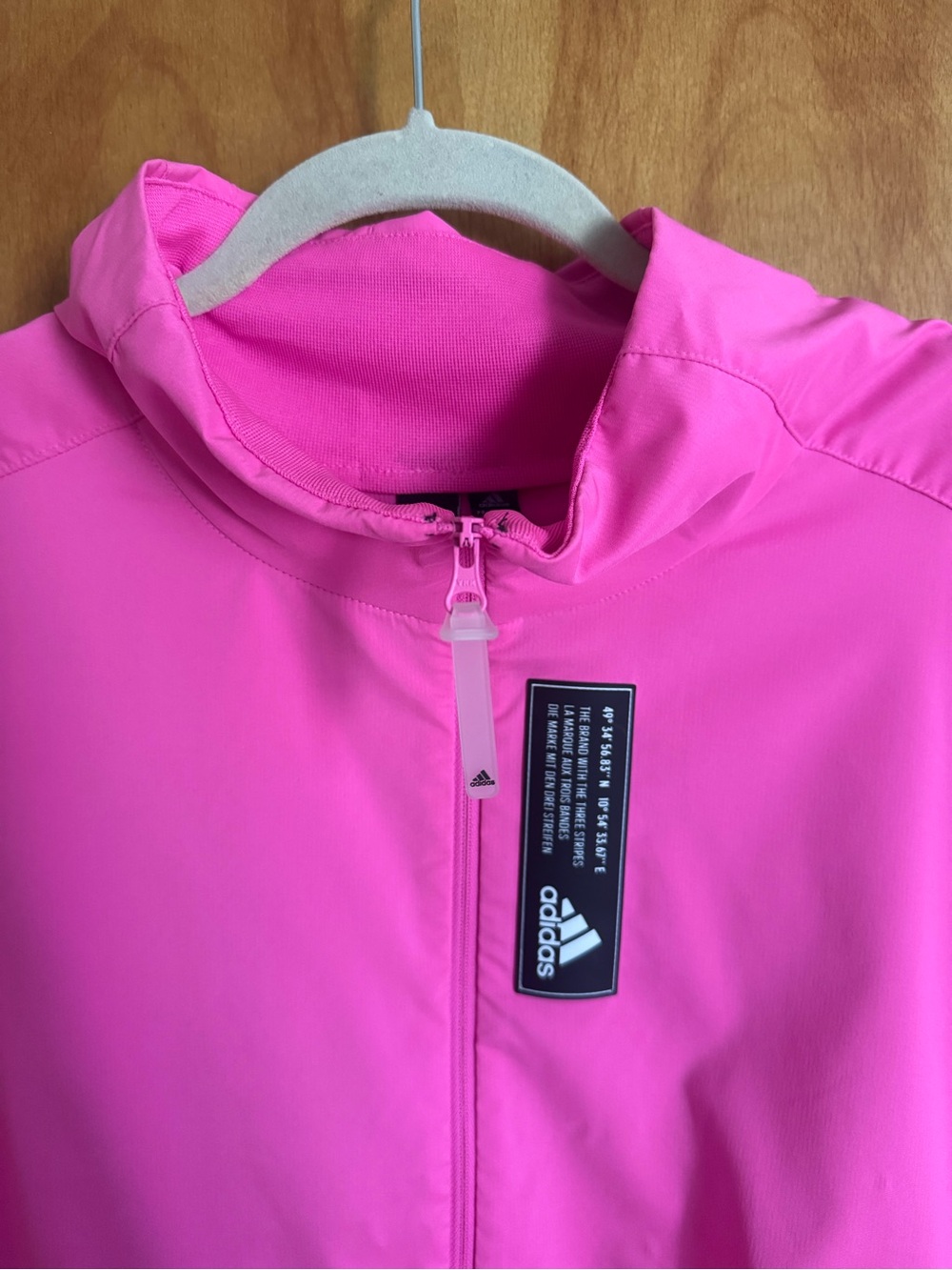 adidas Women’s Bright Pink Lightweight Bomber Track Jacket - L - Picture 5 of 6